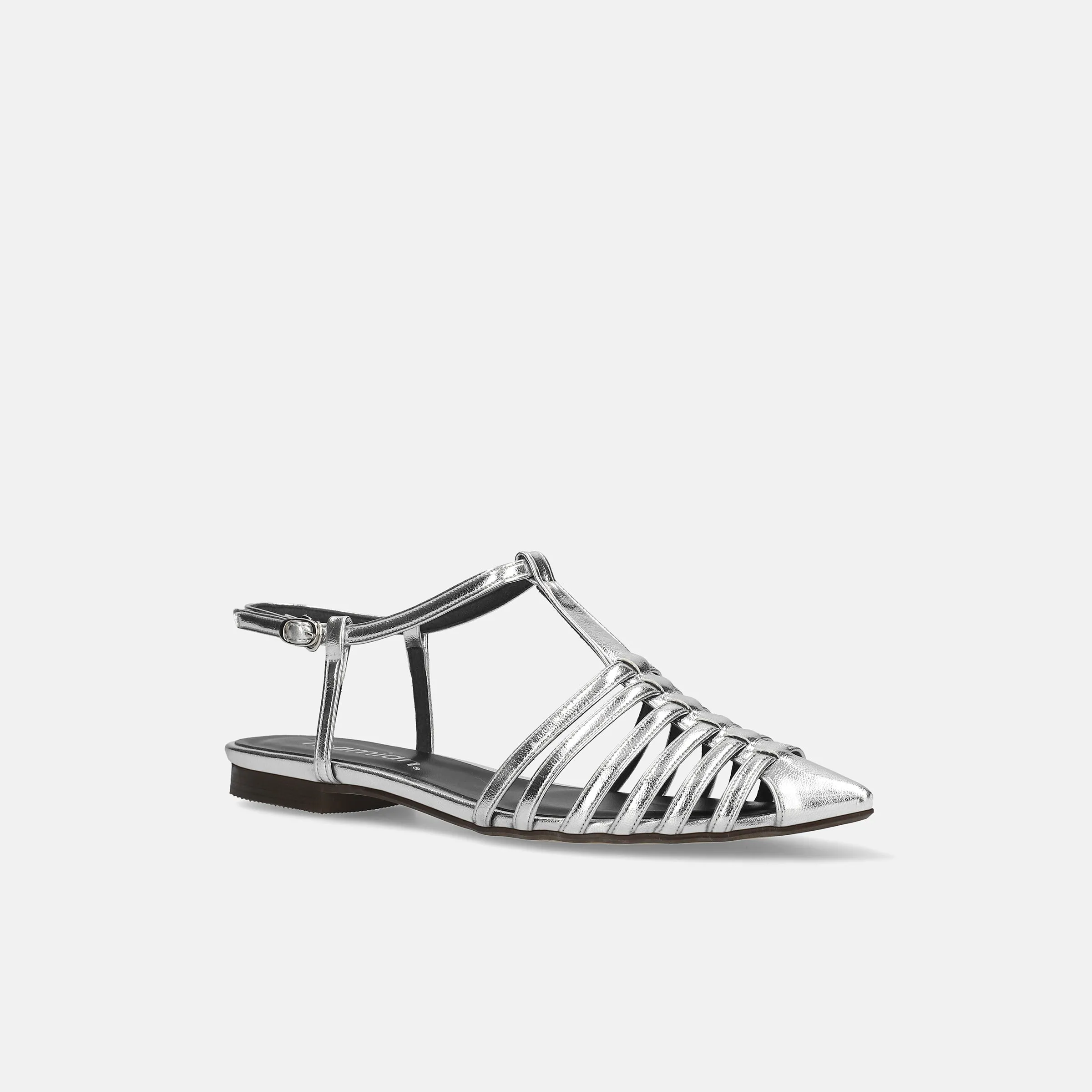 10% OFF: 2024SS: Pointed Toe Gurkha Sandals (m17008) Silver