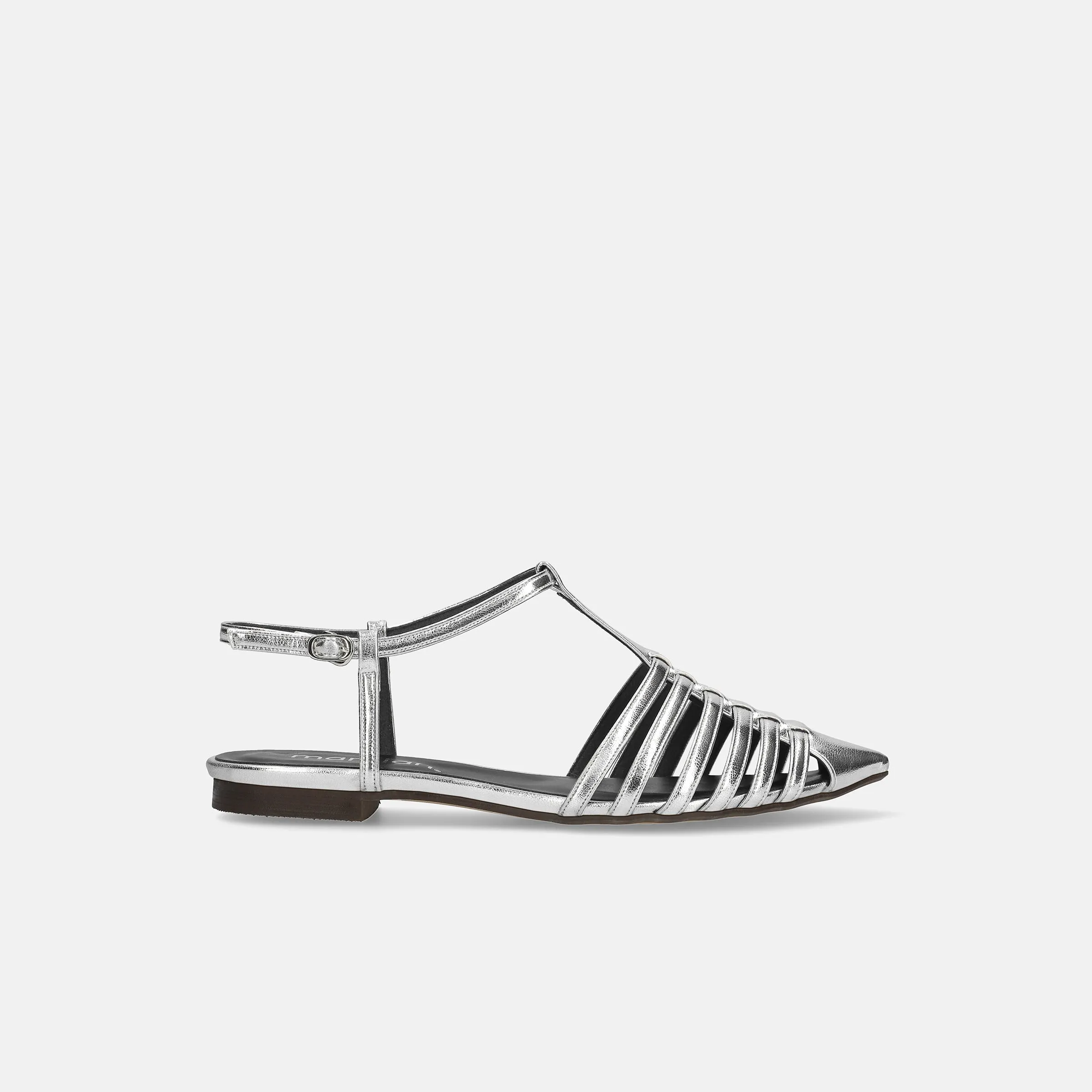 10% OFF: 2024SS: Pointed Toe Gurkha Sandals (m17008) Silver