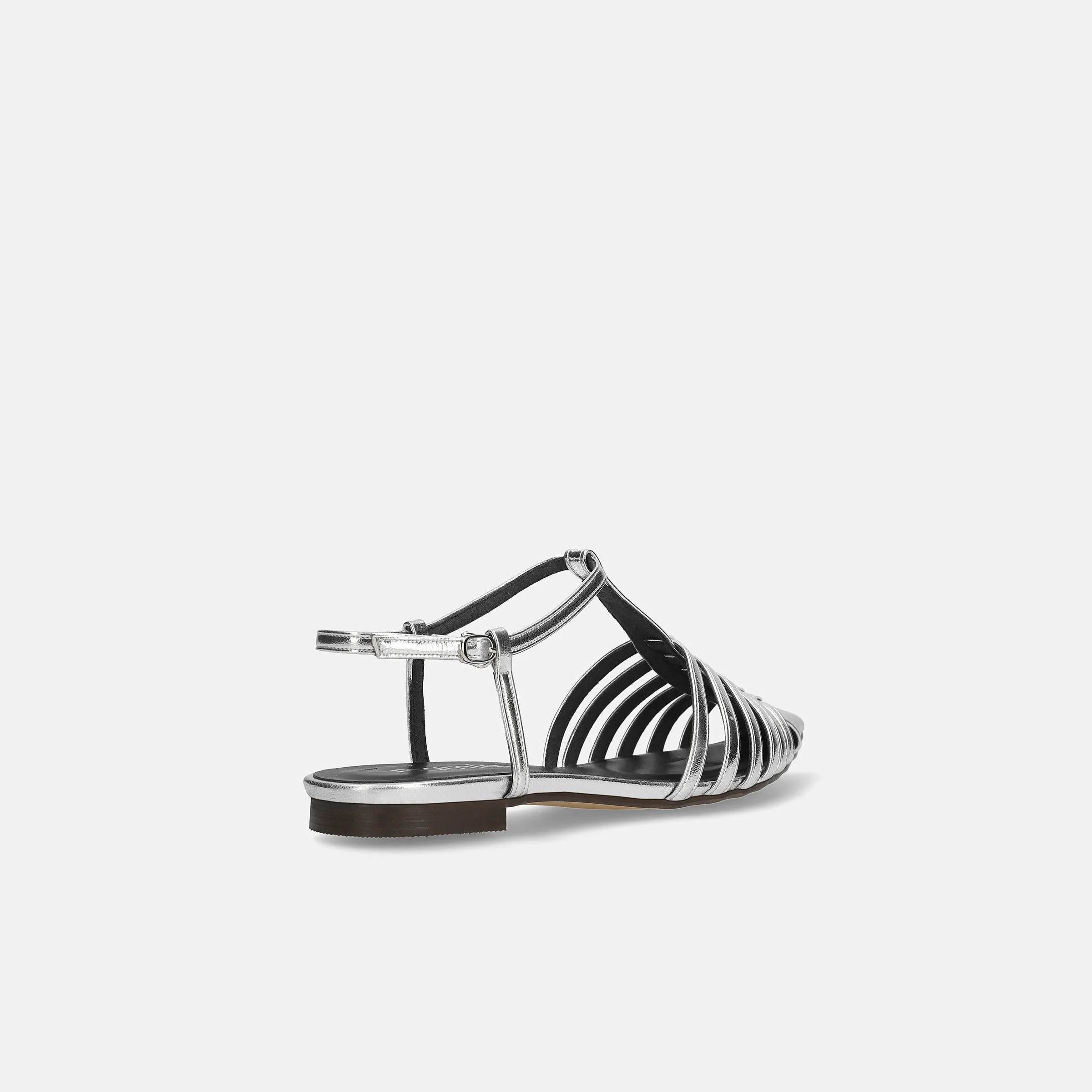 10% OFF: 2024SS: Pointed Toe Gurkha Sandals (m17008) Silver