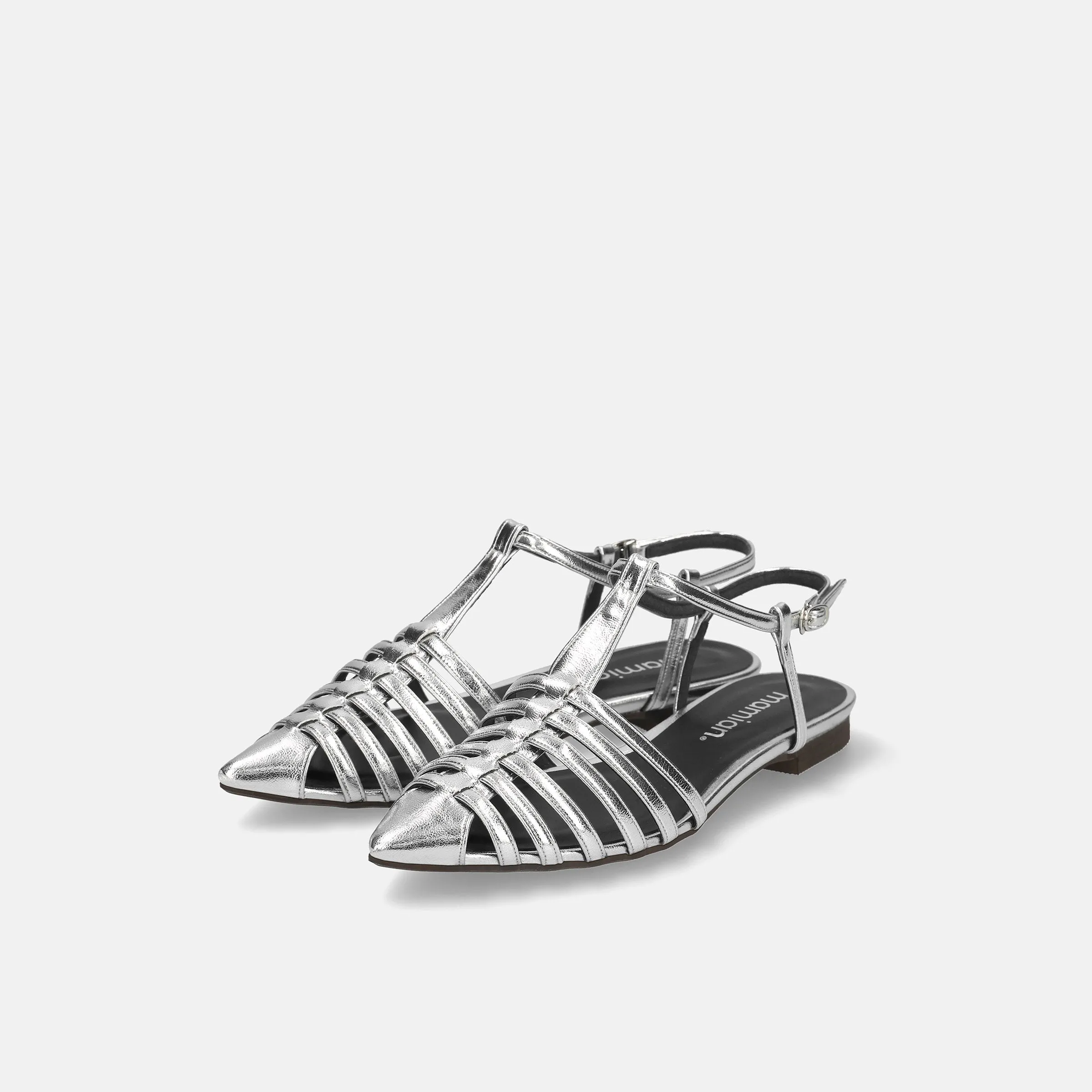 10% OFF: 2024SS: Pointed Toe Gurkha Sandals (m17008) Silver