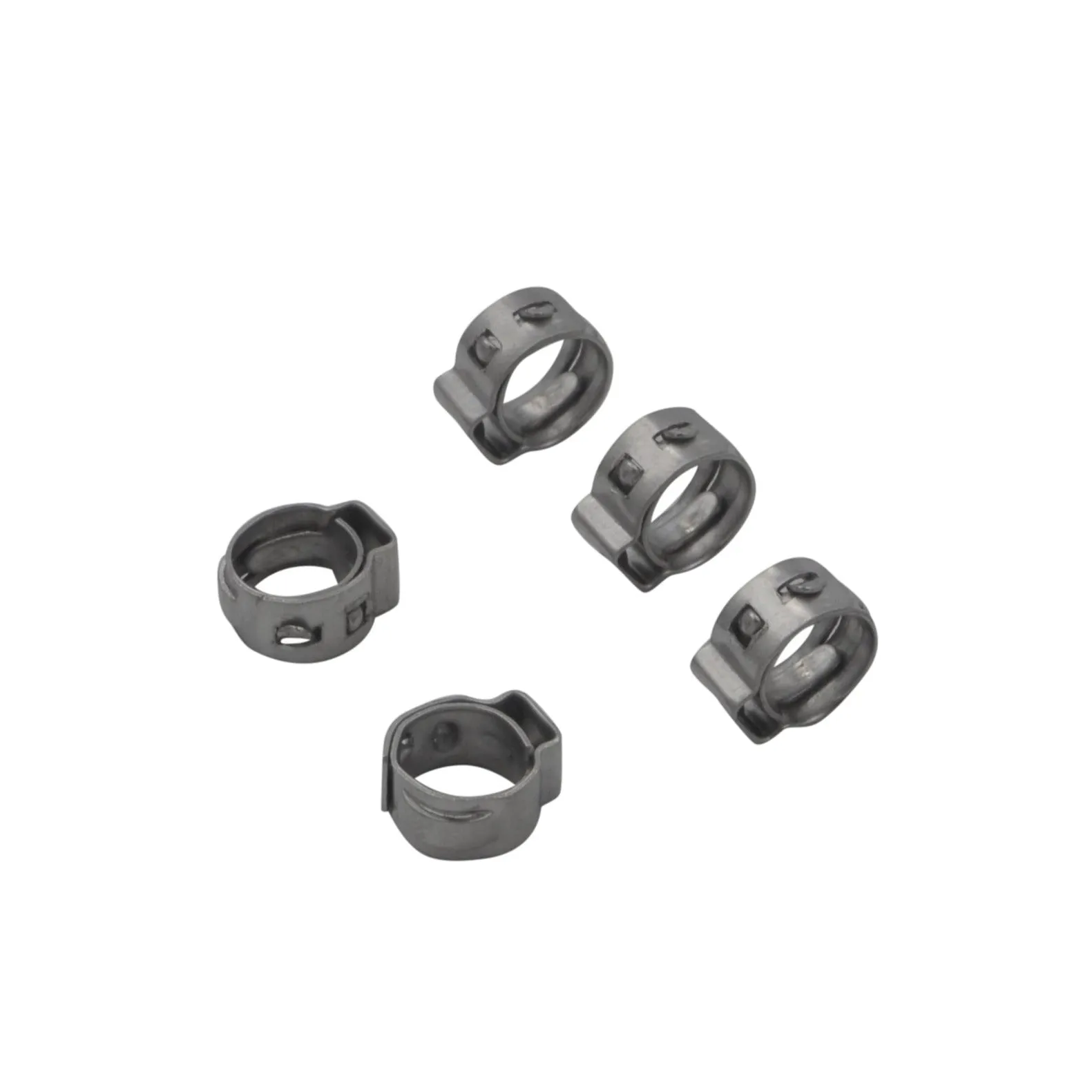 100pc 304 Stainless Steel 5.8-7mm Ear Hose Clamp Grab Kit Assortment