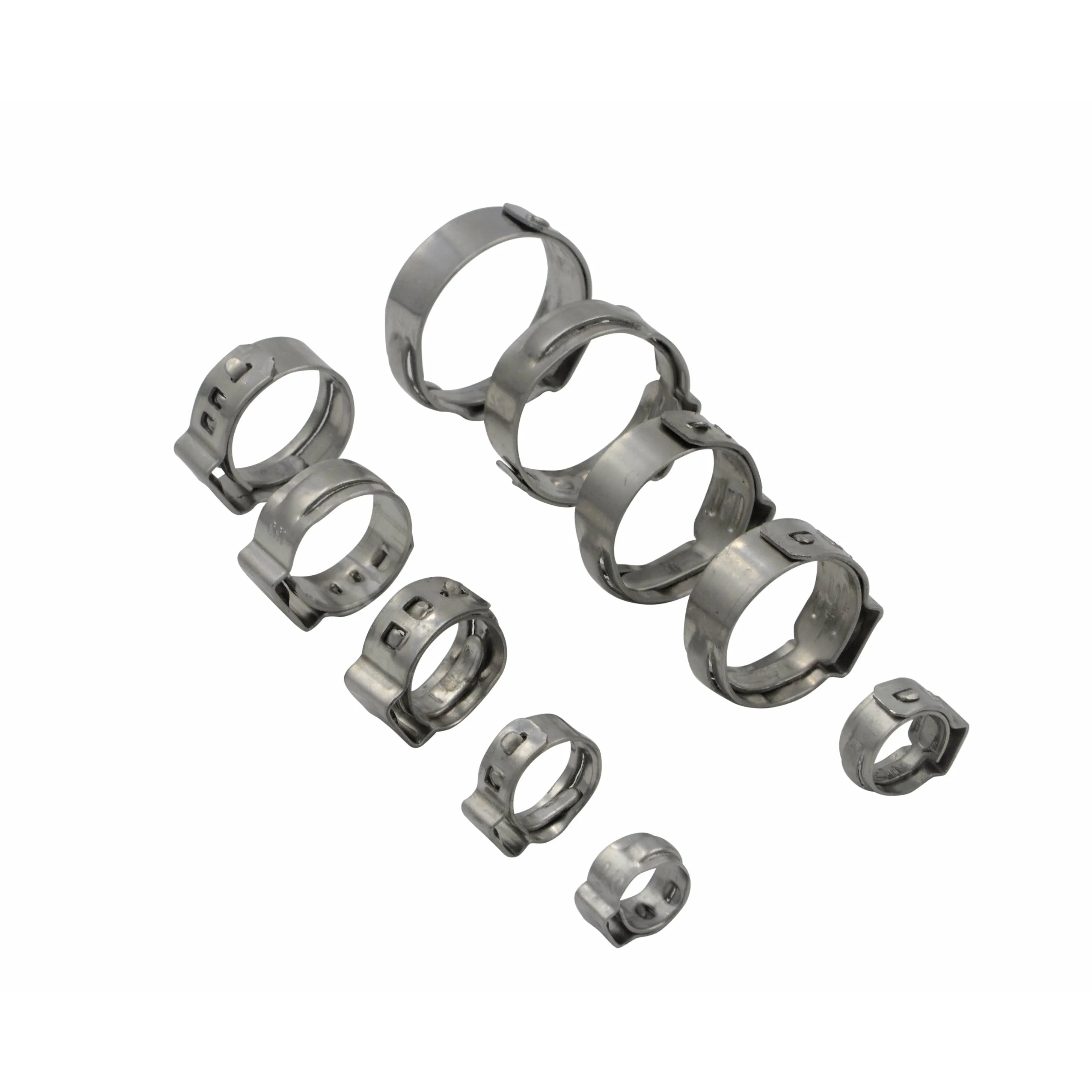 100pc 304 Stainless Steel 5.8-7mm Ear Hose Clamp Grab Kit Assortment
