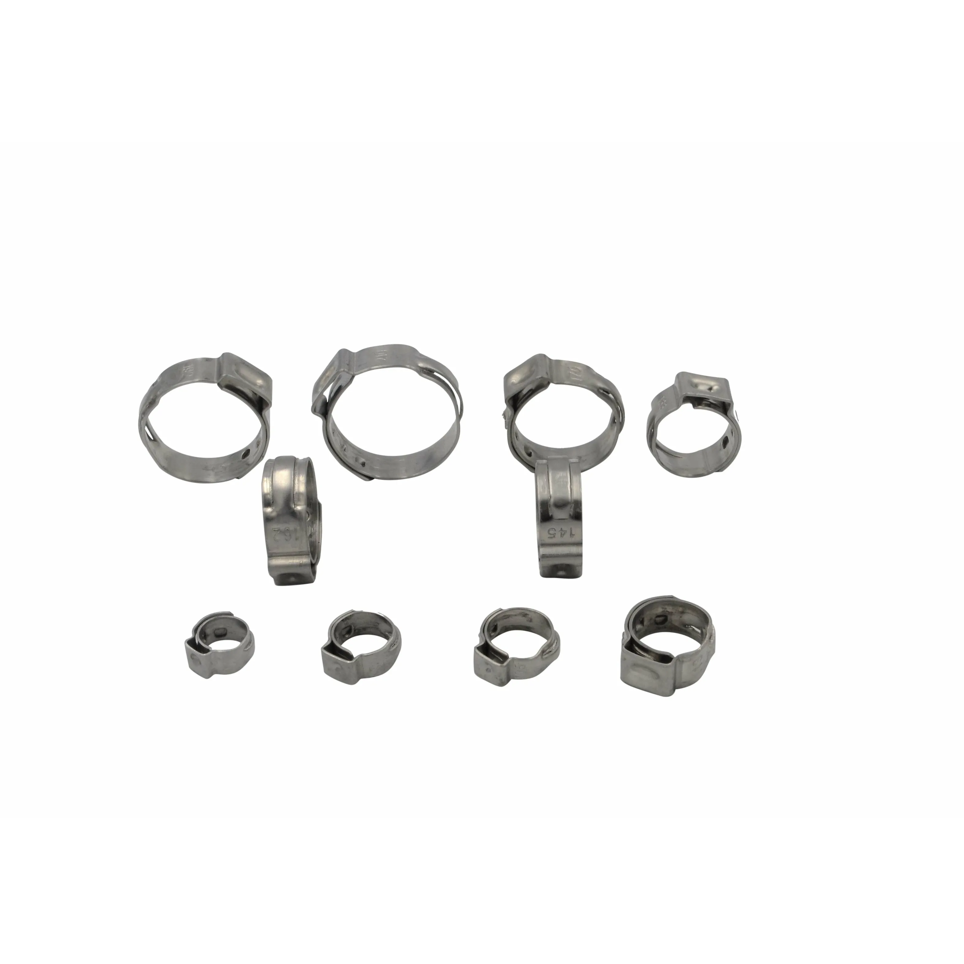 100pc 304 Stainless Steel 5.8-7mm Ear Hose Clamp Grab Kit Assortment
