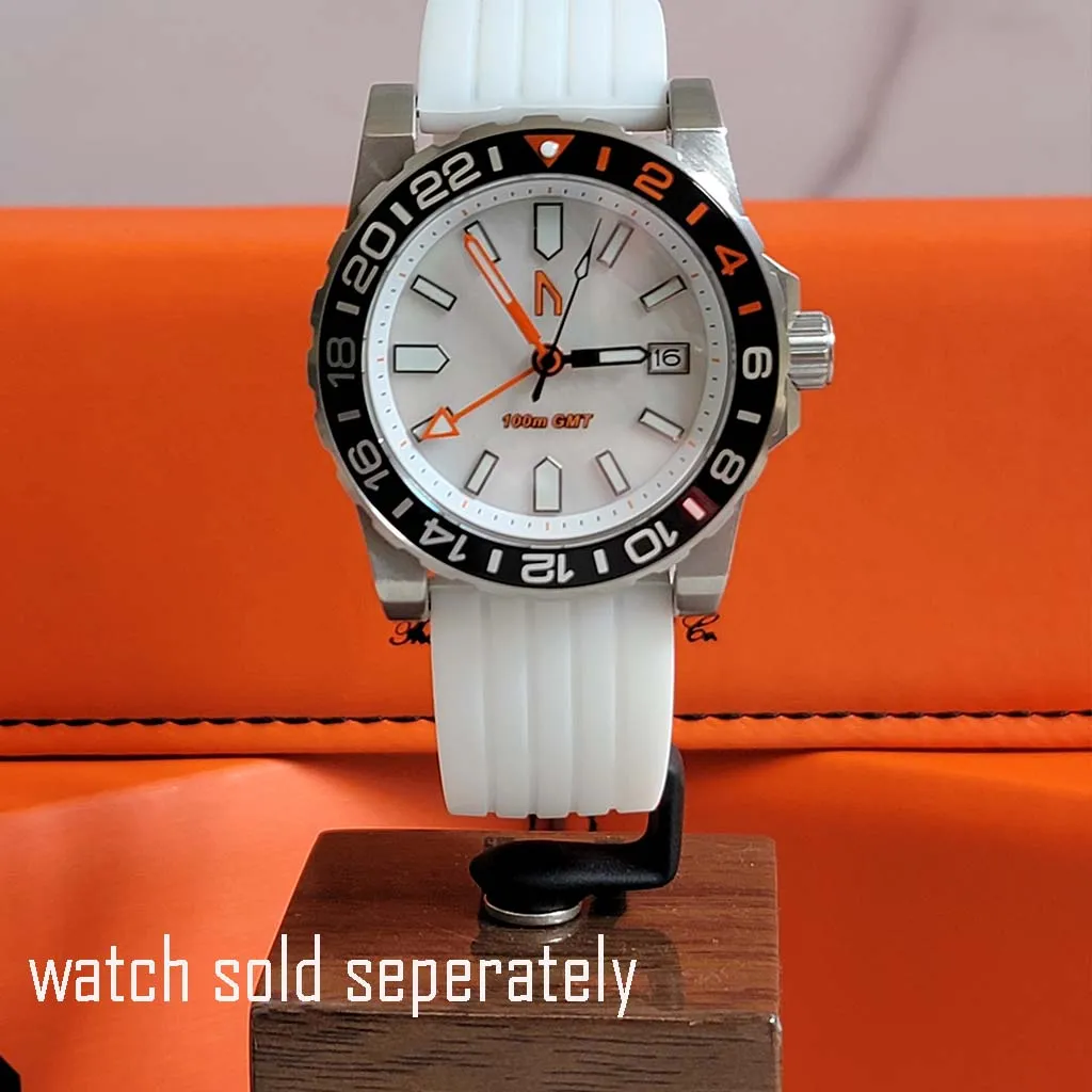 22mm White Silicone Divers Strap