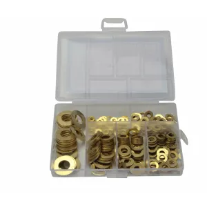 250pc Metric Brass Washer Grab Kit Assortment
