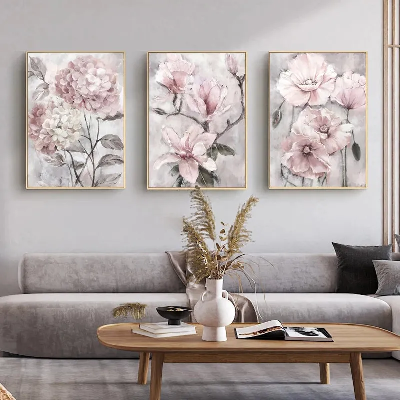 3PCS Flowers Posters - Frameless Wall Art Canvas