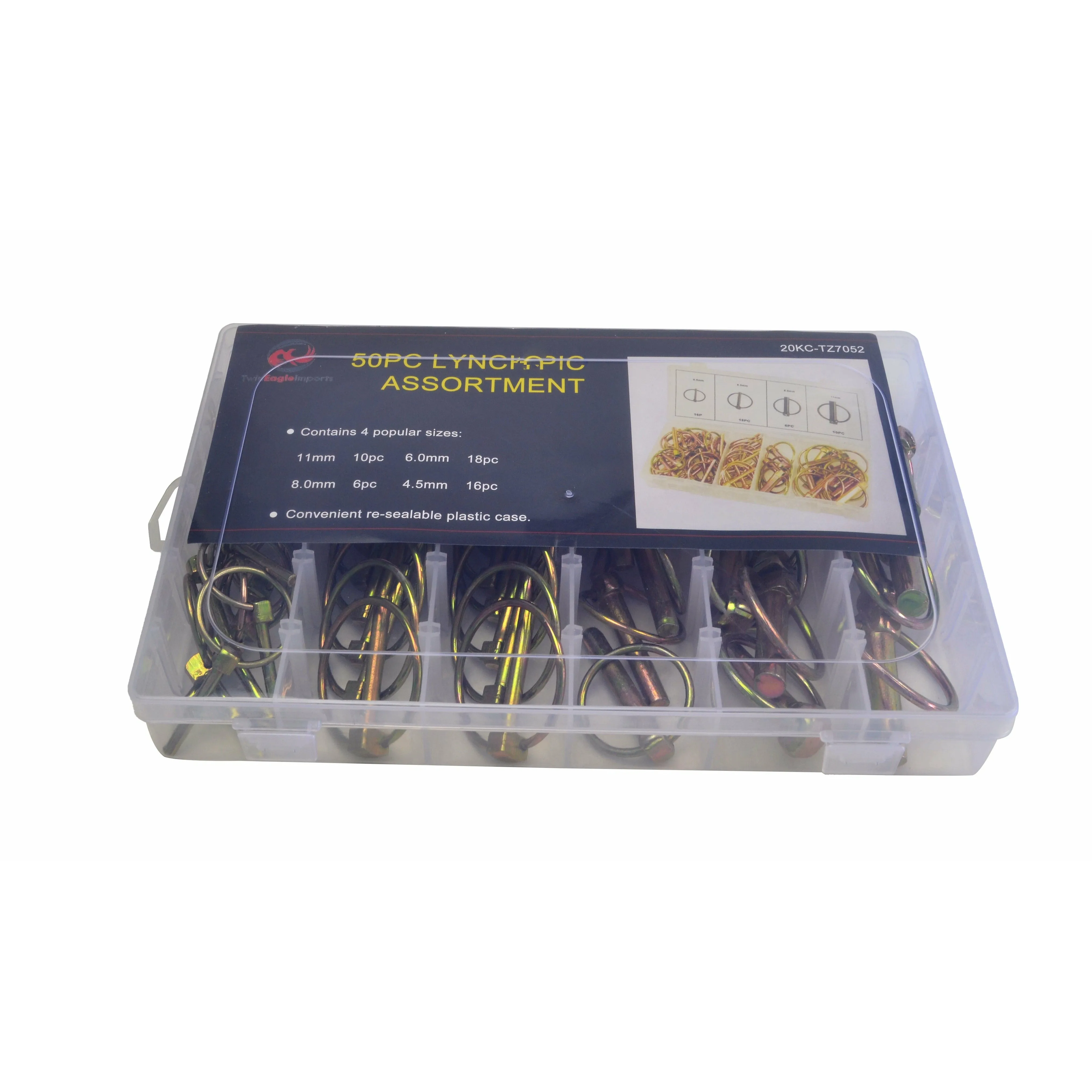50pc Metric Lynch Pin and 150 Pc Imperial R Pin Clip Grab Kit