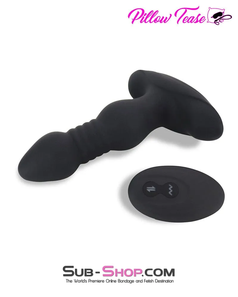 6932M      Thrusting   10 Function Vibrating Silicone Remote Control Rechargeable Anal Plug