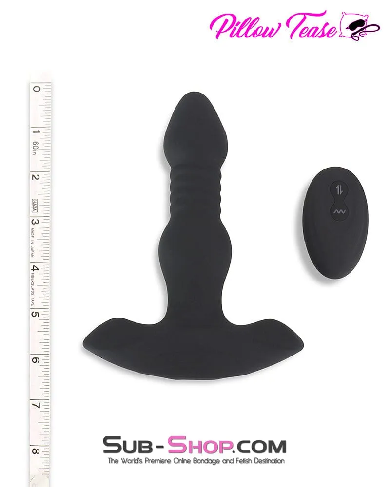 6932M      Thrusting   10 Function Vibrating Silicone Remote Control Rechargeable Anal Plug