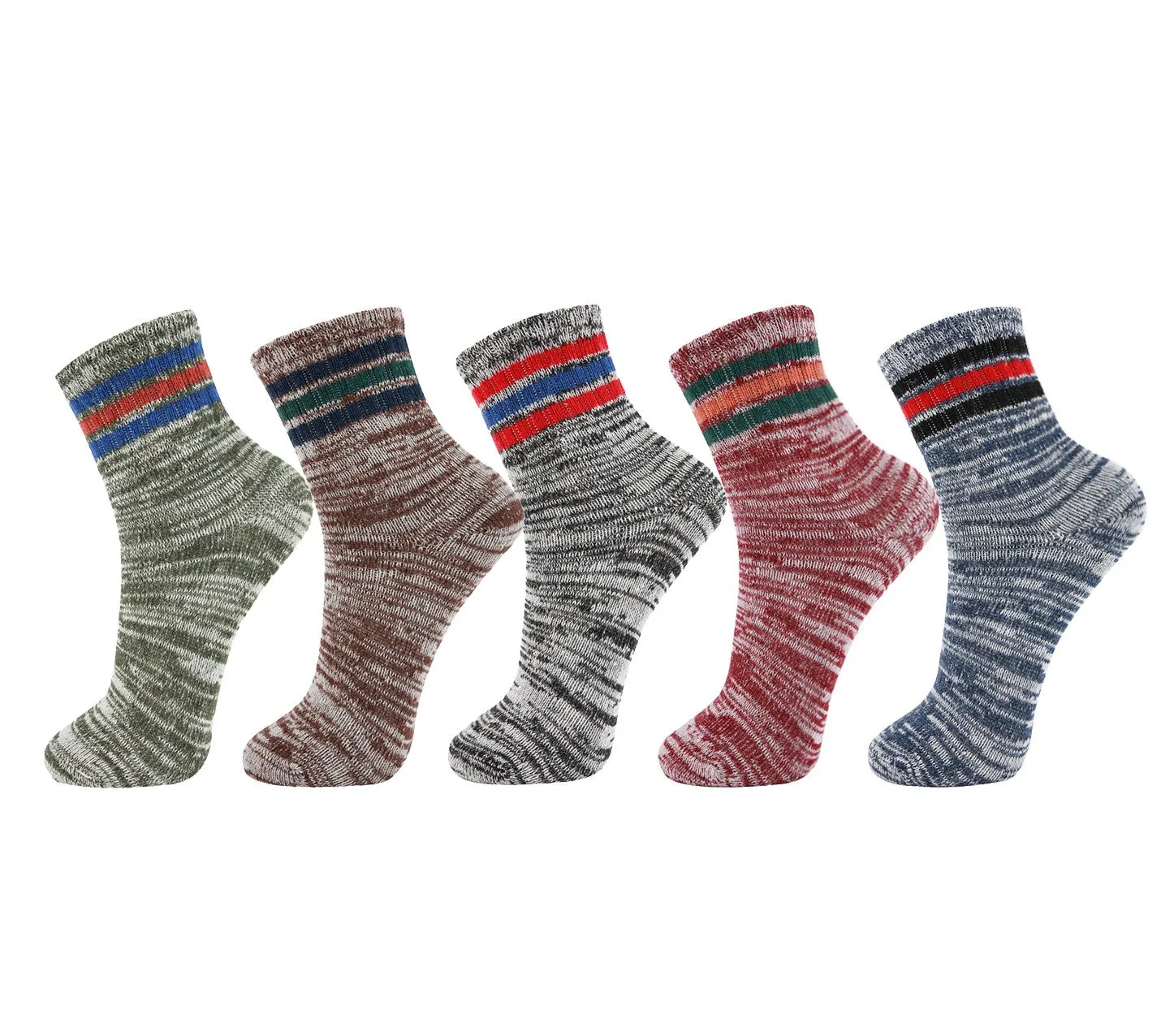 AAS Mixed Color Thick Warm Wool Socks 5Pack