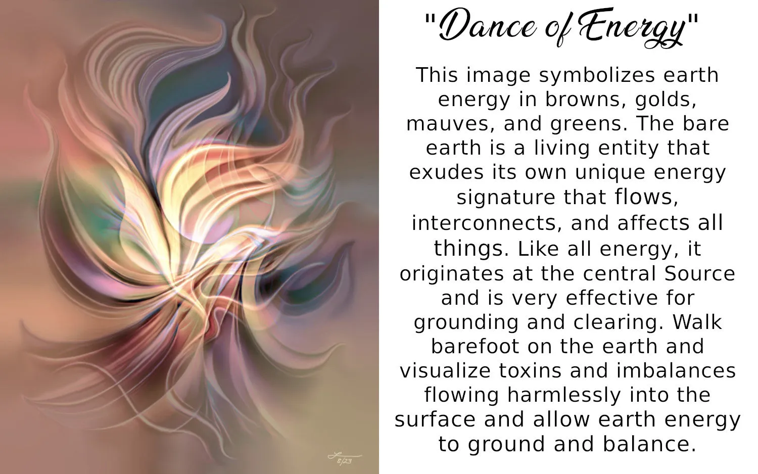 Abstract Modern Art Print, Pastel Warm Colors, Grounding Earth Symbolism - "Dance of Energy"