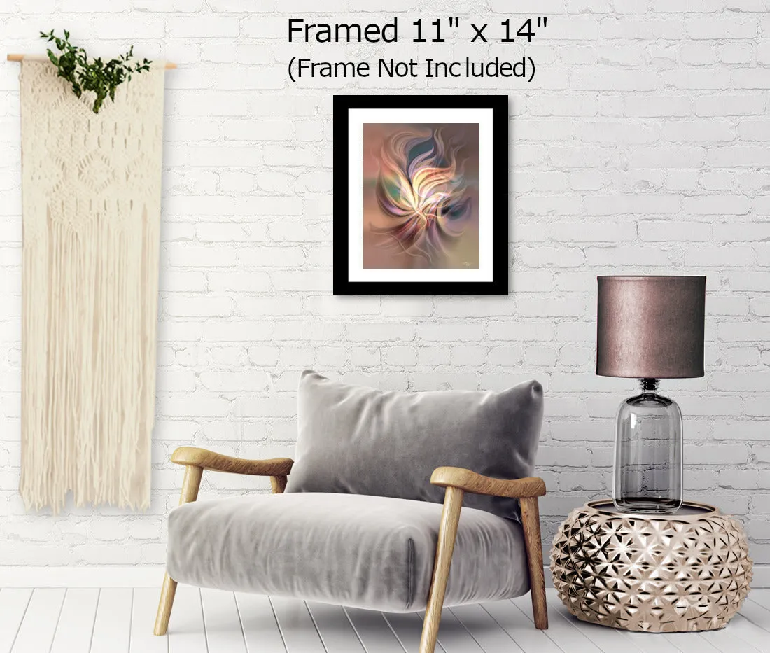 Abstract Modern Art Print, Pastel Warm Colors, Grounding Earth Symbolism - "Dance of Energy"
