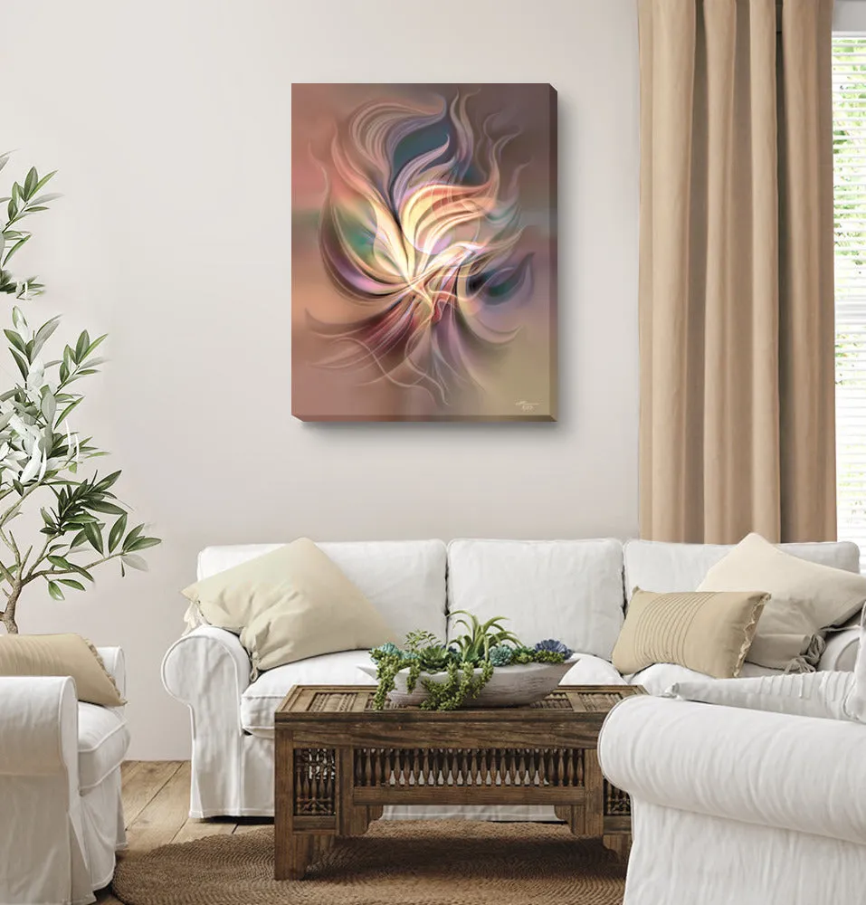 Abstract Modern Art Print, Pastel Warm Colors, Grounding Earth Symbolism - "Dance of Energy"