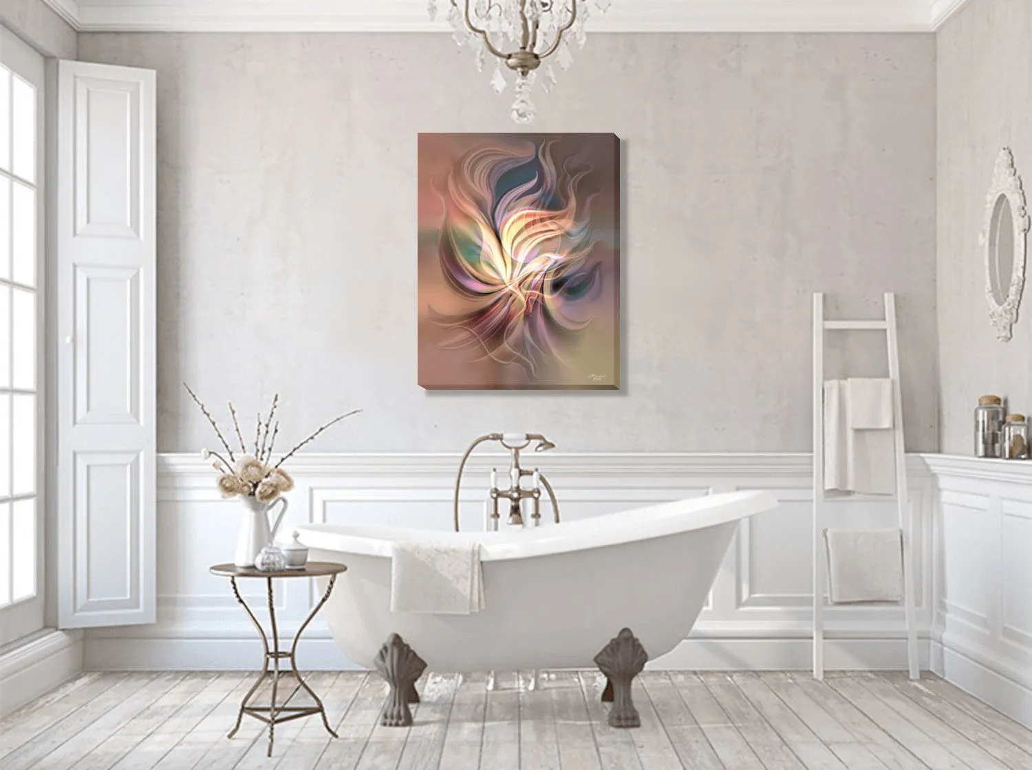 Abstract Modern Art Print, Pastel Warm Colors, Grounding Earth Symbolism - "Dance of Energy"