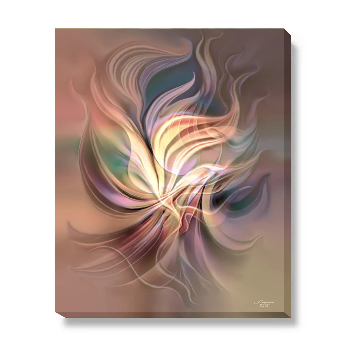 Abstract Modern Art Print, Pastel Warm Colors, Grounding Earth Symbolism - "Dance of Energy"