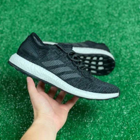 Adidas Pureboost Low Top Mens Athletic Running Shoes Black BA8899 NEW Multi Sz