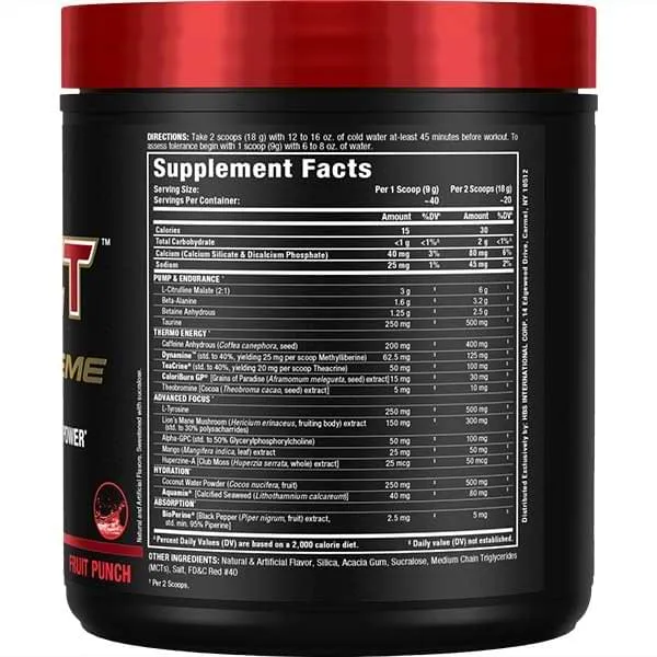 ALLMAX Impact Igniter Xtreme Pre-Workout - Fruit Punch (360 g)