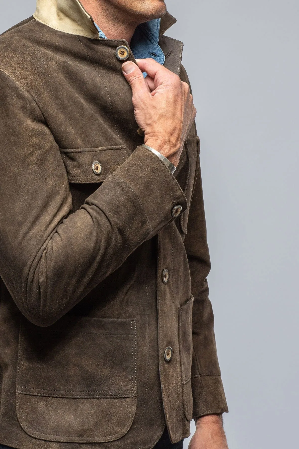 Andrin Deerskin Jacket In Walnuss