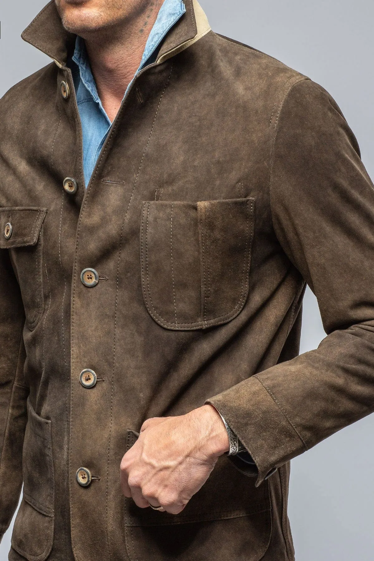Andrin Deerskin Jacket In Walnuss