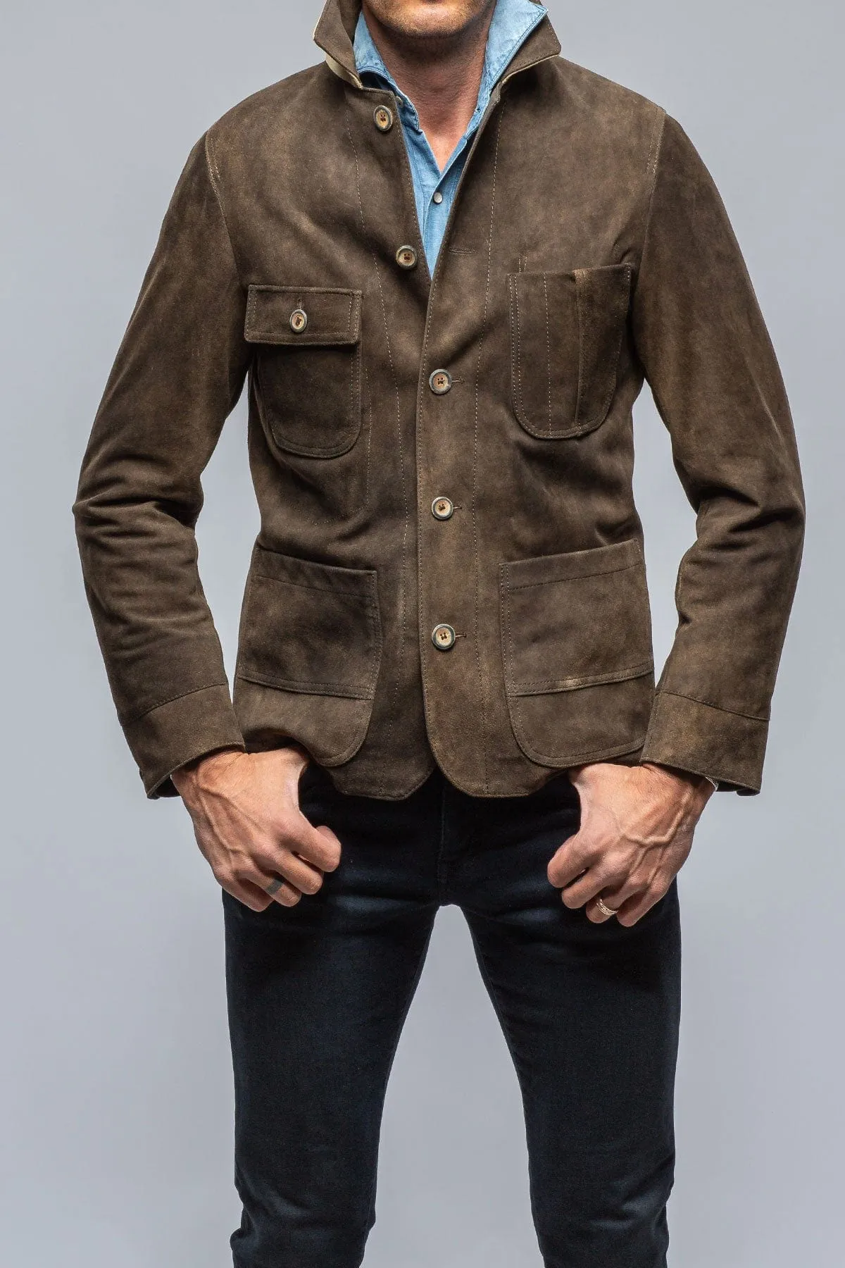 Andrin Deerskin Jacket In Walnuss