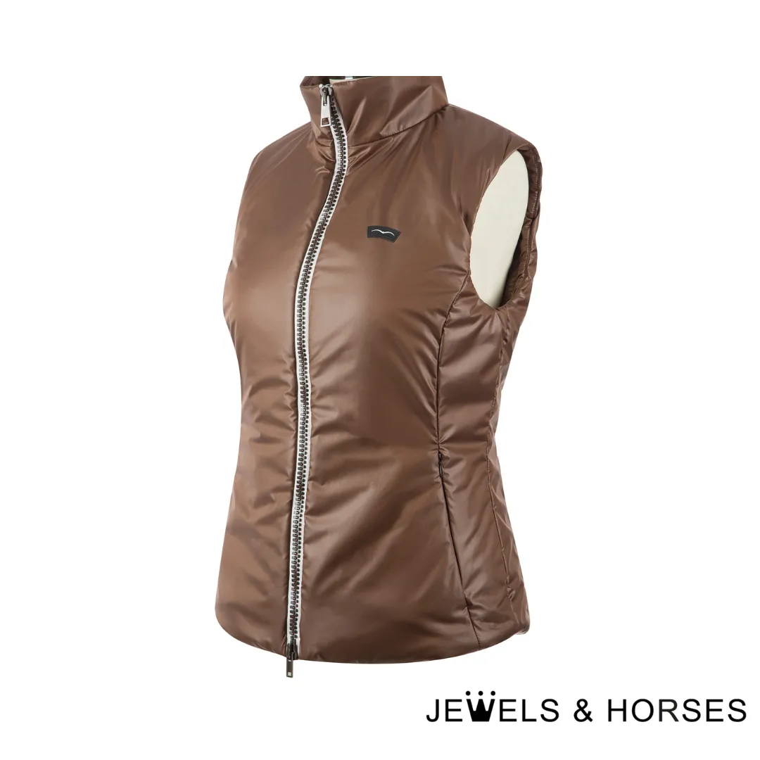 Animo Lacey Women's Padded Body Warmer - Choco