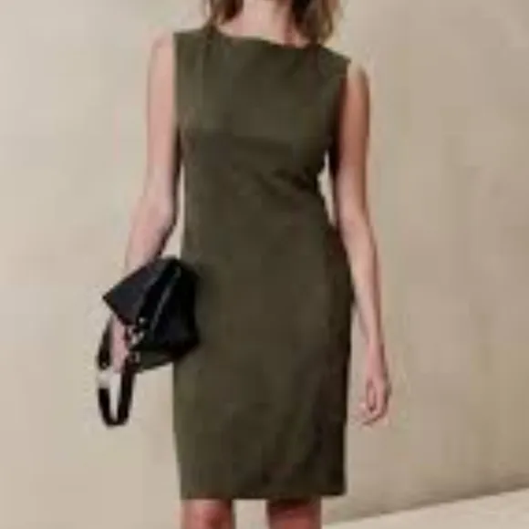 Banana Republic Factory Vegan Suede Knee Length Dress