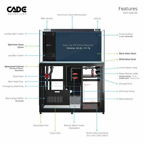 Cade Pro Reef S2 1200 (PR1200) - Black