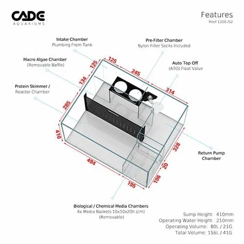 Cade Pro Reef S2 1200 (PR1200) - Black
