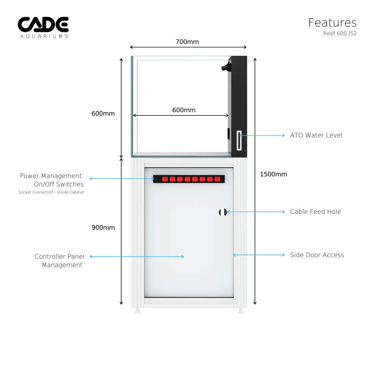 Cade Pro Reef S2 600 (PR600) - White