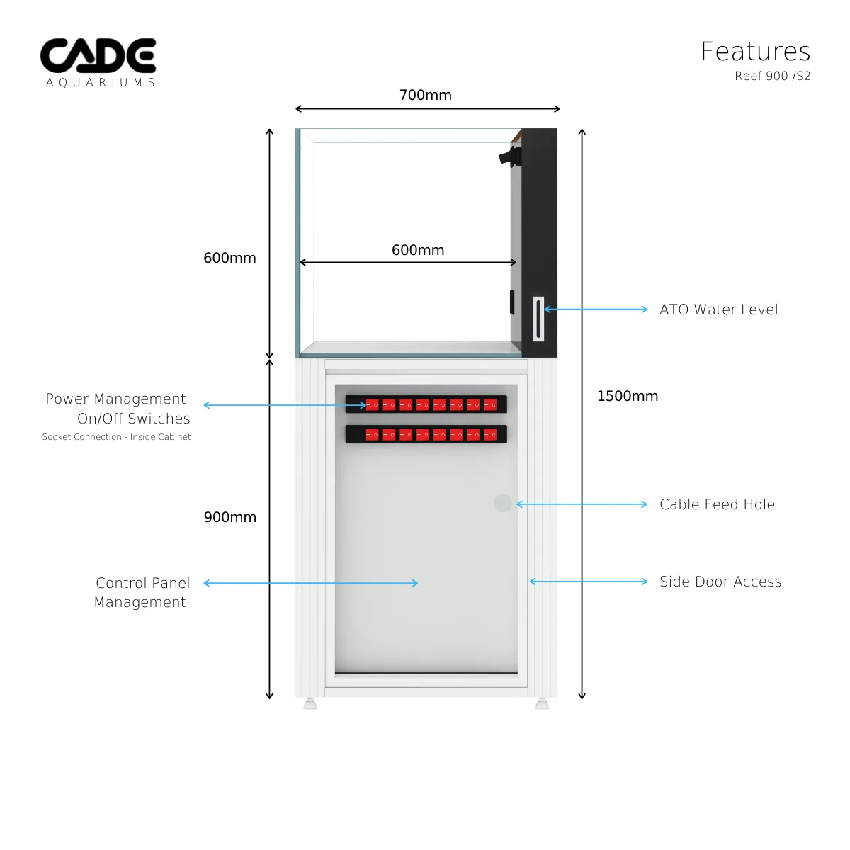 Cade Pro Reef S2 900 (PR900) - White