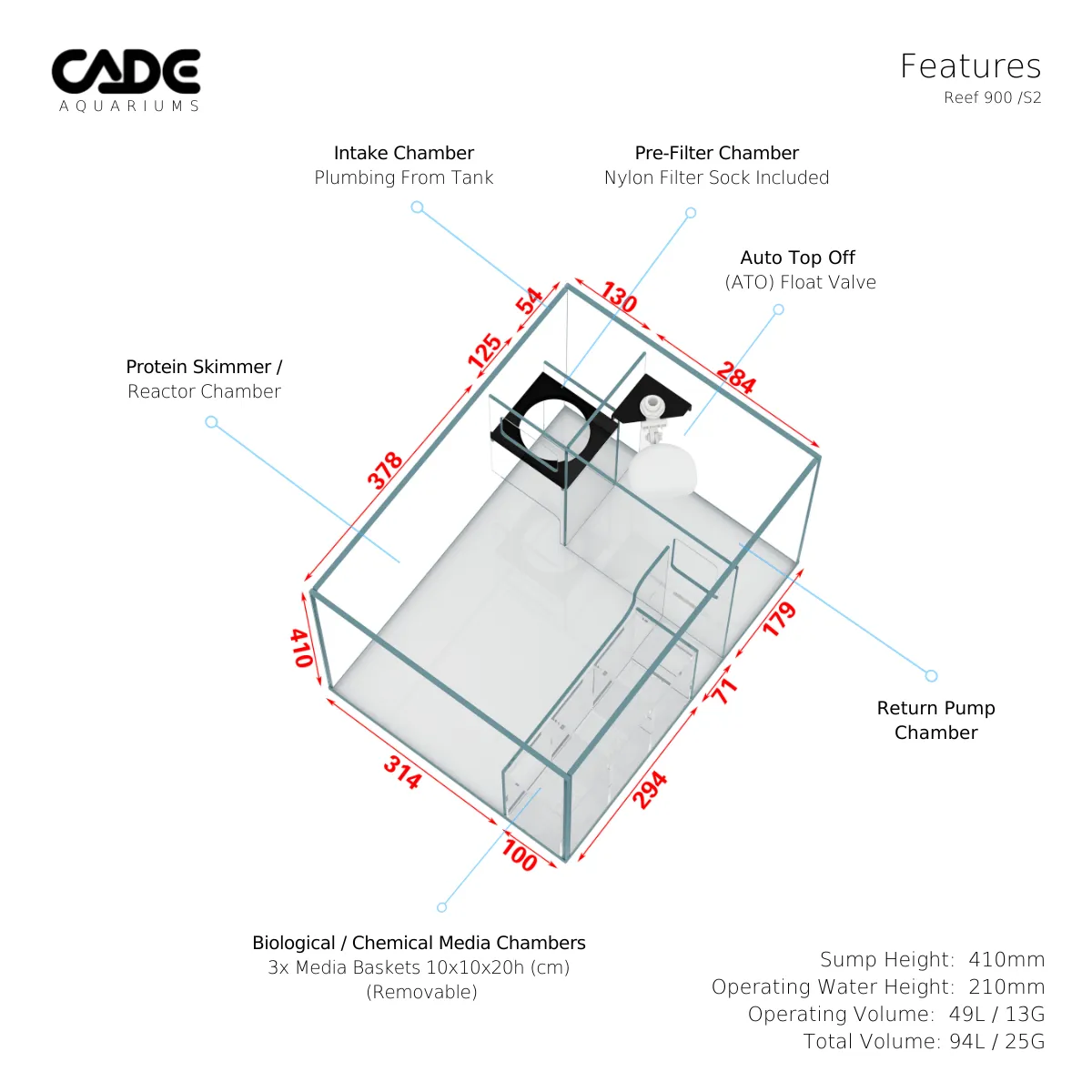 Cade Pro Reef S2 900 (PR900) - White