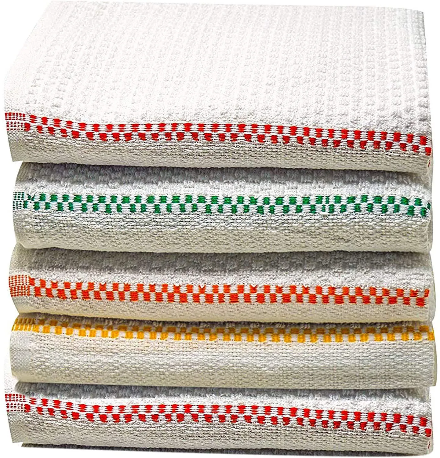 Cambridge Cotton Dobby Weave Tea Towels – Stripes Kitchen Towels