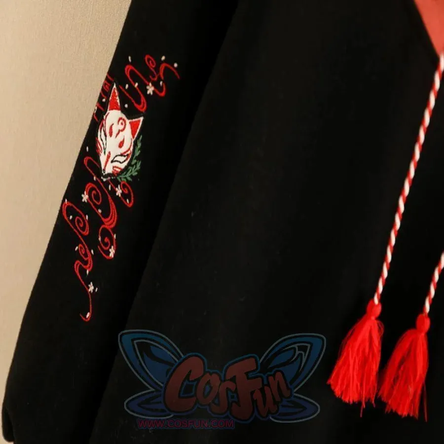 Cartoon Fox Tassel Drawstring Hoodie mp006245