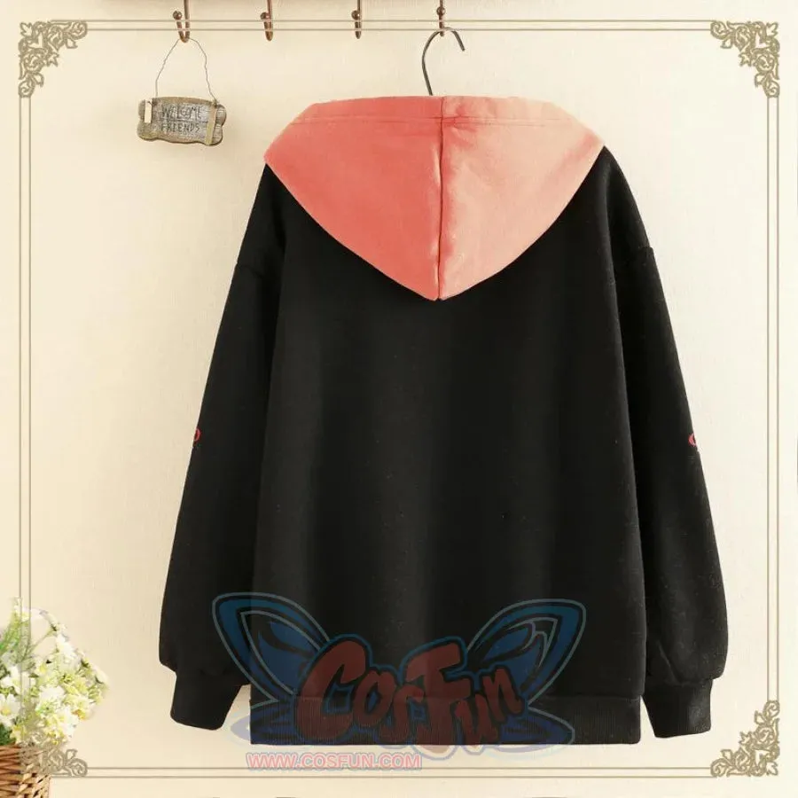 Cartoon Fox Tassel Drawstring Hoodie mp006245