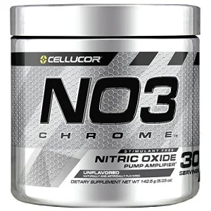 Cellucor NO3 Chrome Powder Nitric Oxide Pump Amplifier, Pre Workout Powder, Unflavored, 30 Servings: Gateway