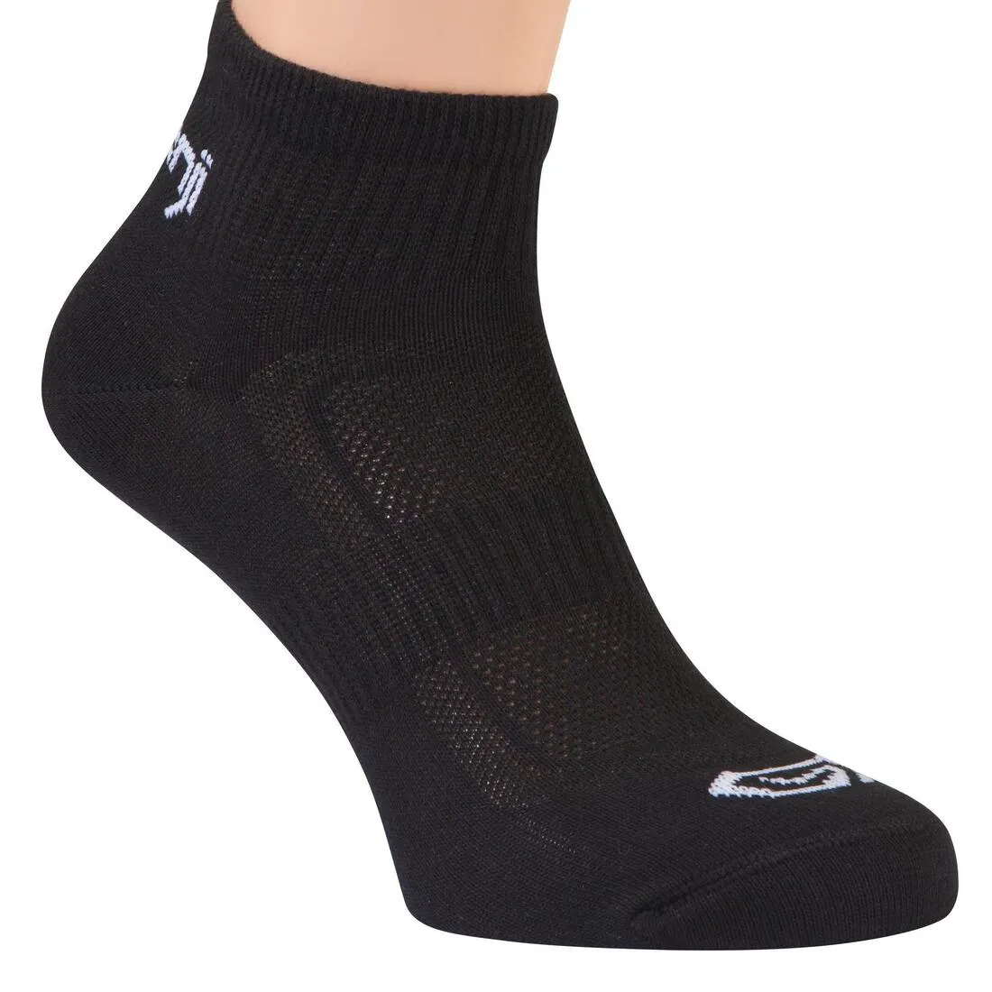 CHILDREN'S ATHLETICS SOCKS BLACK PACK OF 2
