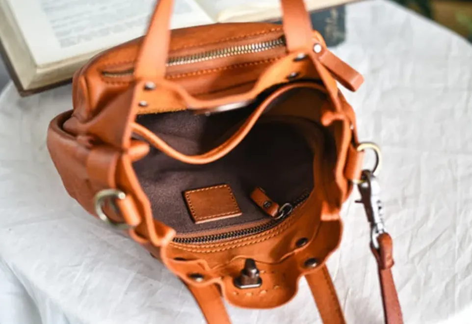 Compact Genuine Leather Shoulder Bag