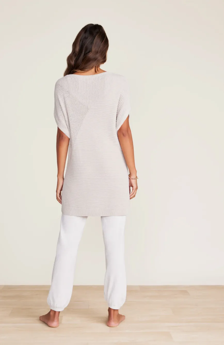 CozyChic Ultra Lite Mixed Stitch Dolman Pullover - Stone
