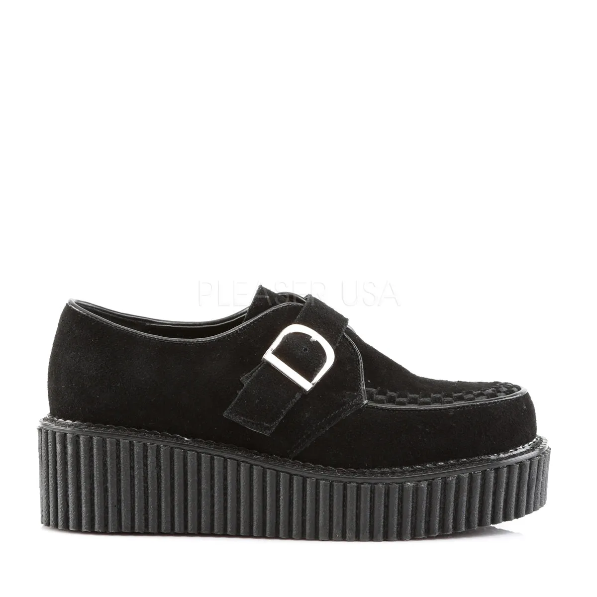 CREEPER-118  Black Vegan Suede
