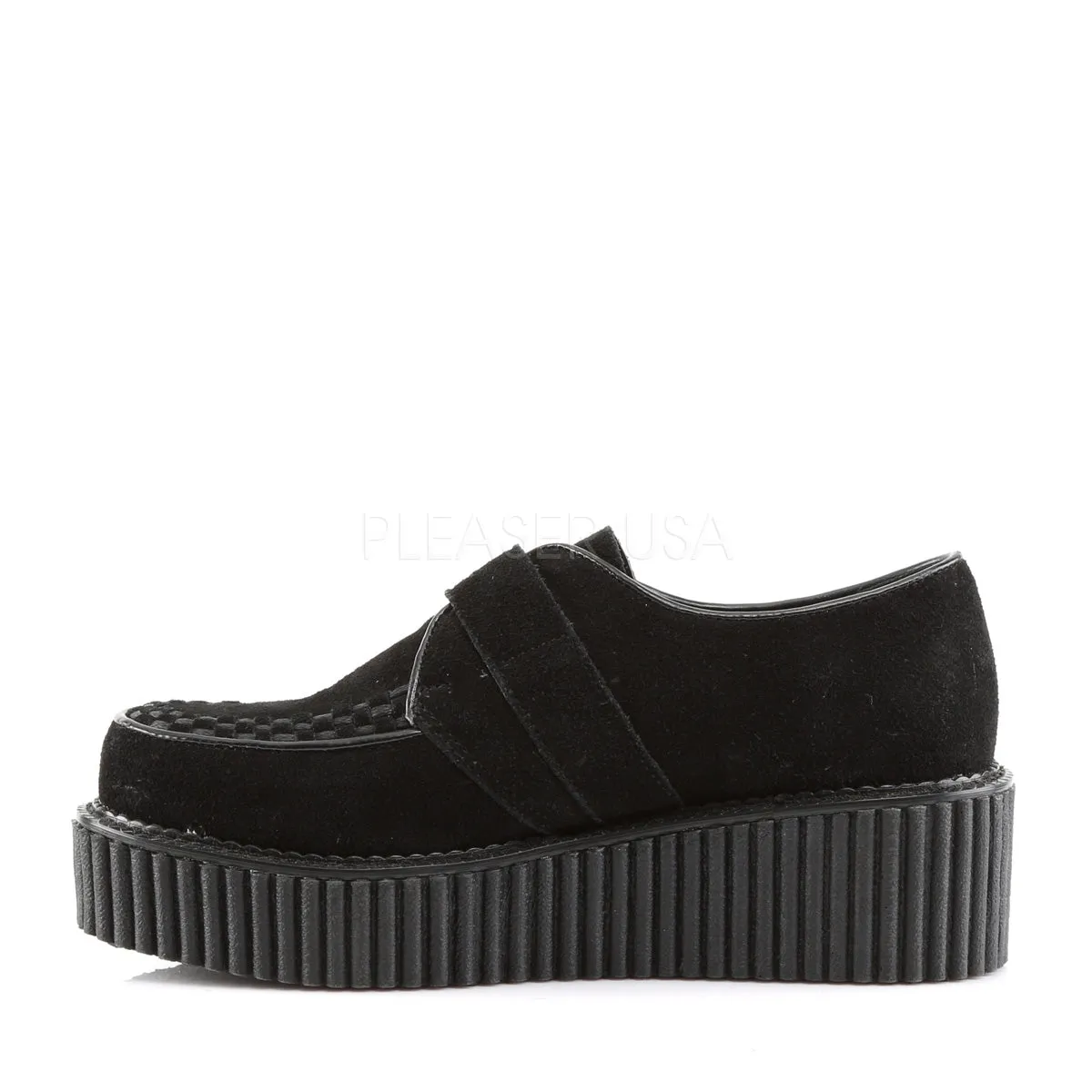 CREEPER-118  Black Vegan Suede
