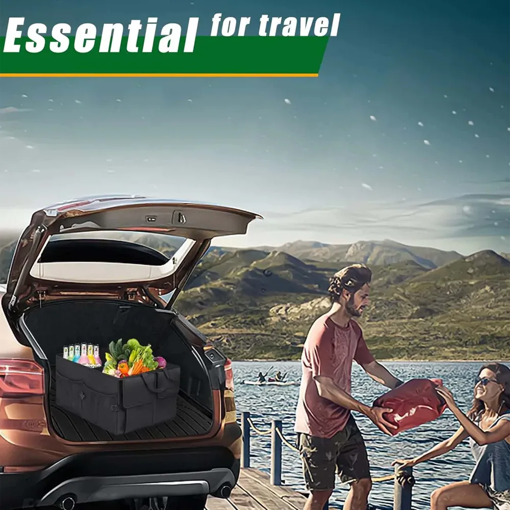 Custom Logo Car Trunk Organizer, Foldable Car Trunk Storage Box, Storage Bag, Waterproof, Dust-proof, Stain-Resistant