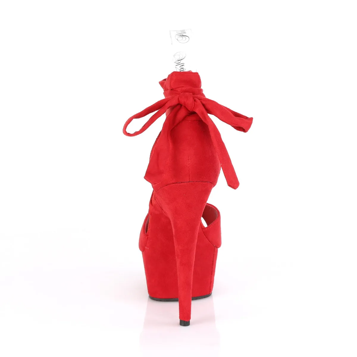 DELIGHT-679  Red Faux Suede/Red Faux Suede