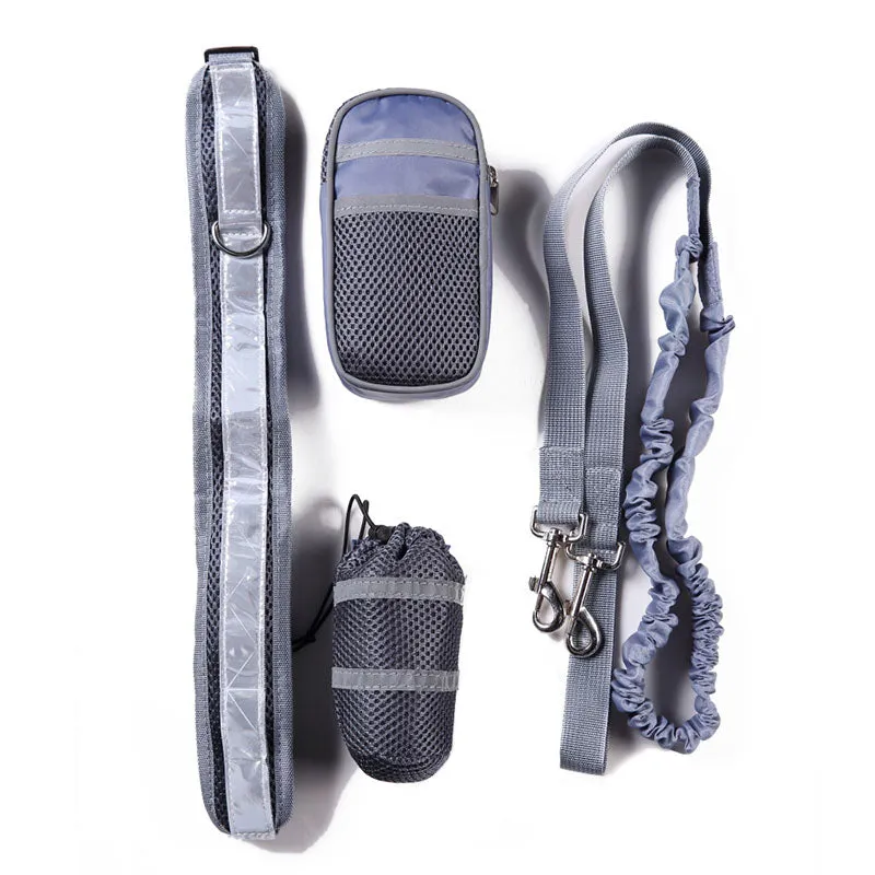 Dog Reflective Running Belt with Leash