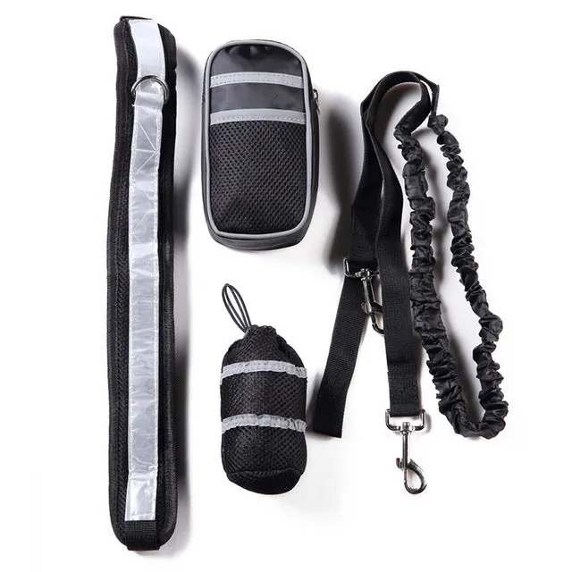 Dog Reflective Running Belt with Leash