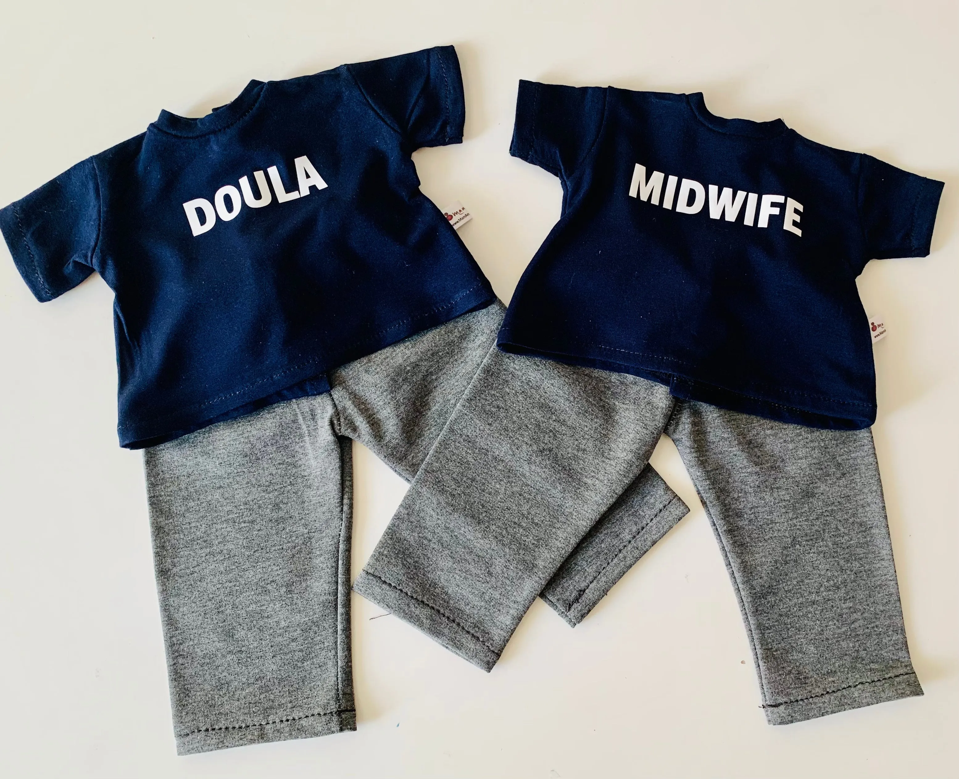 Doula and Midwife Doll Tee/Pants Sets