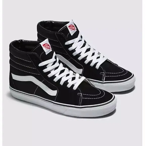 EC Vans Black and White SK8-HI SHOE - Size 5