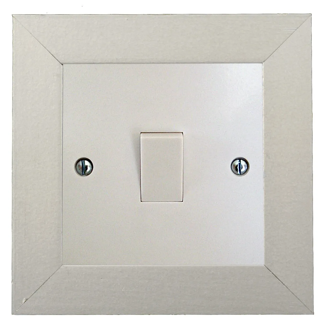 ElekTek Switch Surround Quadrant Frame Cover Finger Plate Primed Ready To Paint