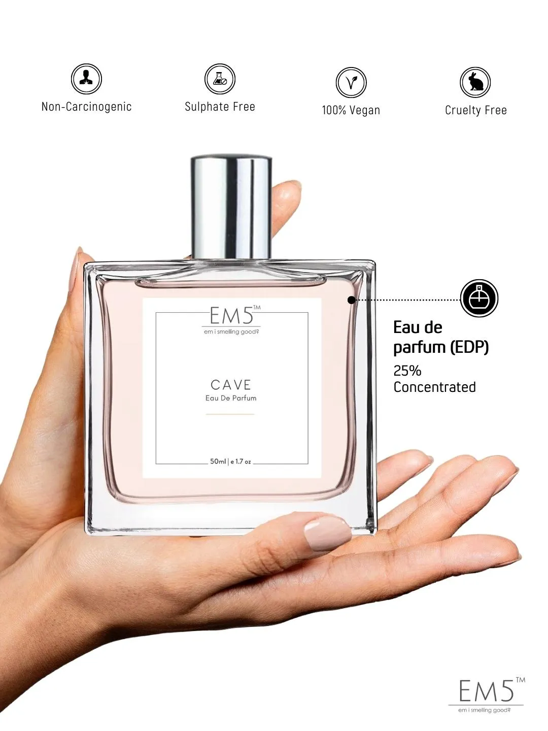 EM5™ Cave Perfume for Men | Woody Spicy Vanilla Fragrance Accords | Luxury Gift for Him | 50 ml