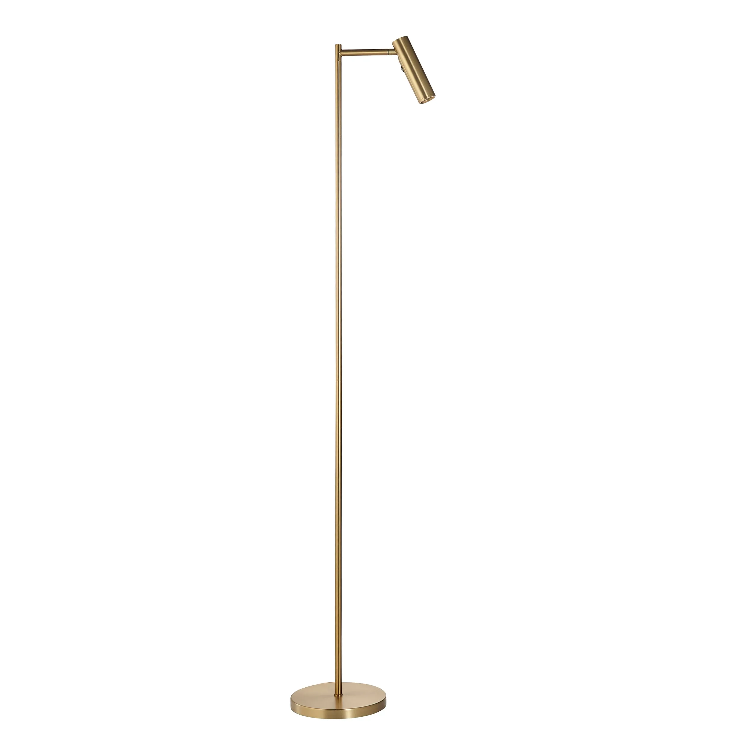 Endon 99774 Dedicated Reader 1lt Floor Warm brass plate 4W LED (COB) Warm White