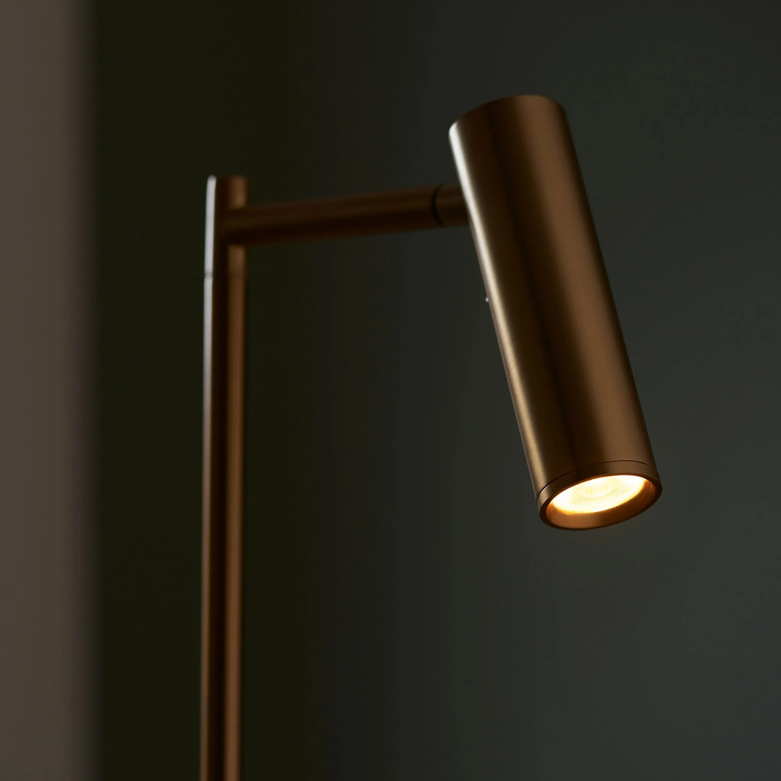 Endon 99774 Dedicated Reader 1lt Floor Warm brass plate 4W LED (COB) Warm White